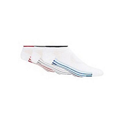Pack of three white striped sole trainer socks